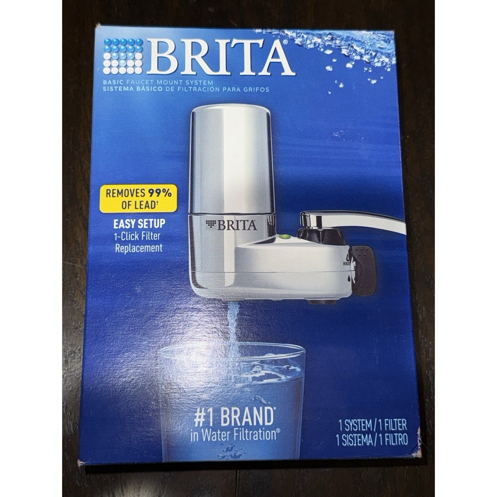 Brita 35618 On Tap Faucet Mount 1 Liter Water Chrome Filter System SAFF-100
